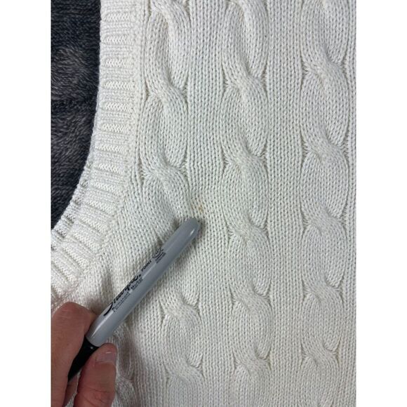 Vtg Polo Ralph Lauren Cricket Cable Knit Sweater Vest Tennis Logo Sleeveless XL - Picture 9 of 12
